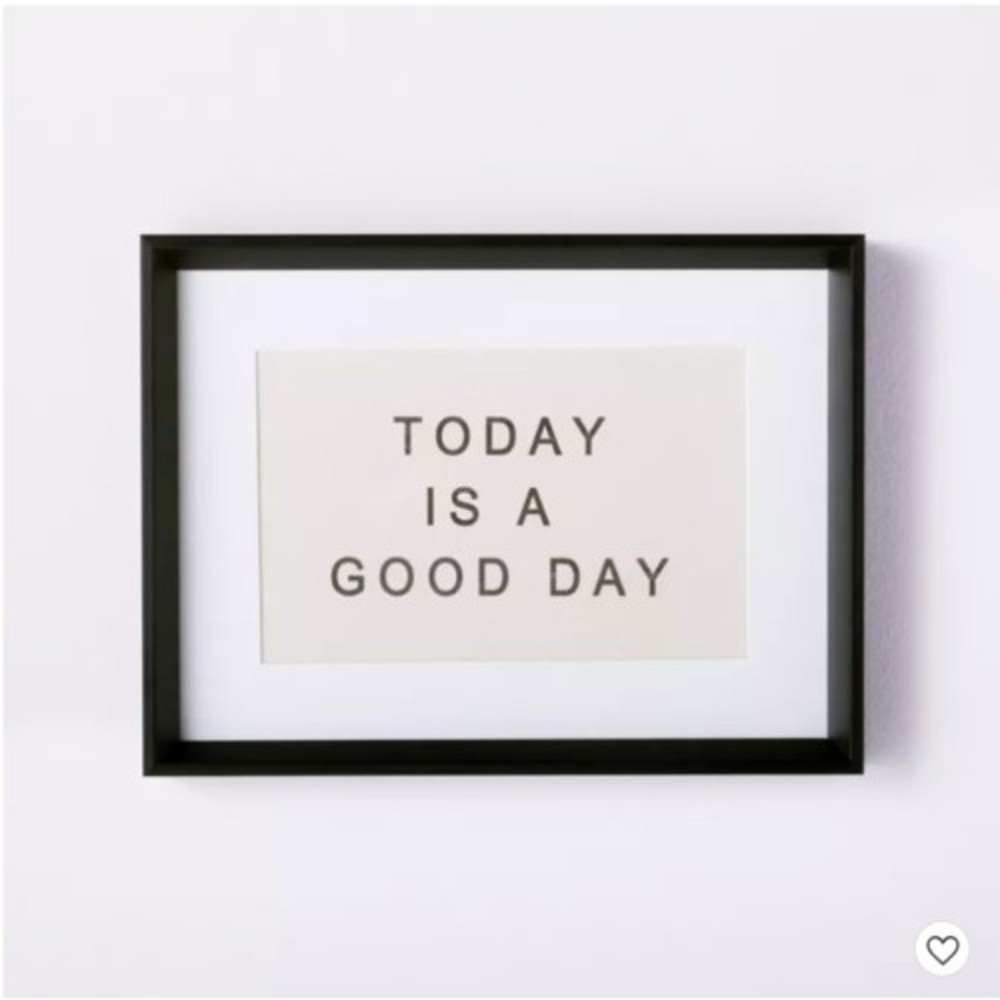 NEW Studio McGee X Threshold 12" x 16" Today is a Good Day Framed Wall Canvas
